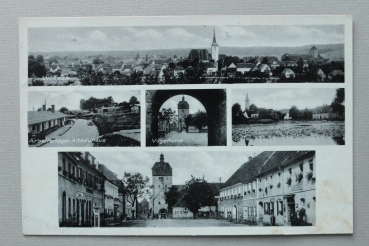 AK Vilseck / 1933 / Mehrbildkarte / Arbeiterlager Altneuhaus / Vogelturm / Strasseansicht / Cafe Hogl